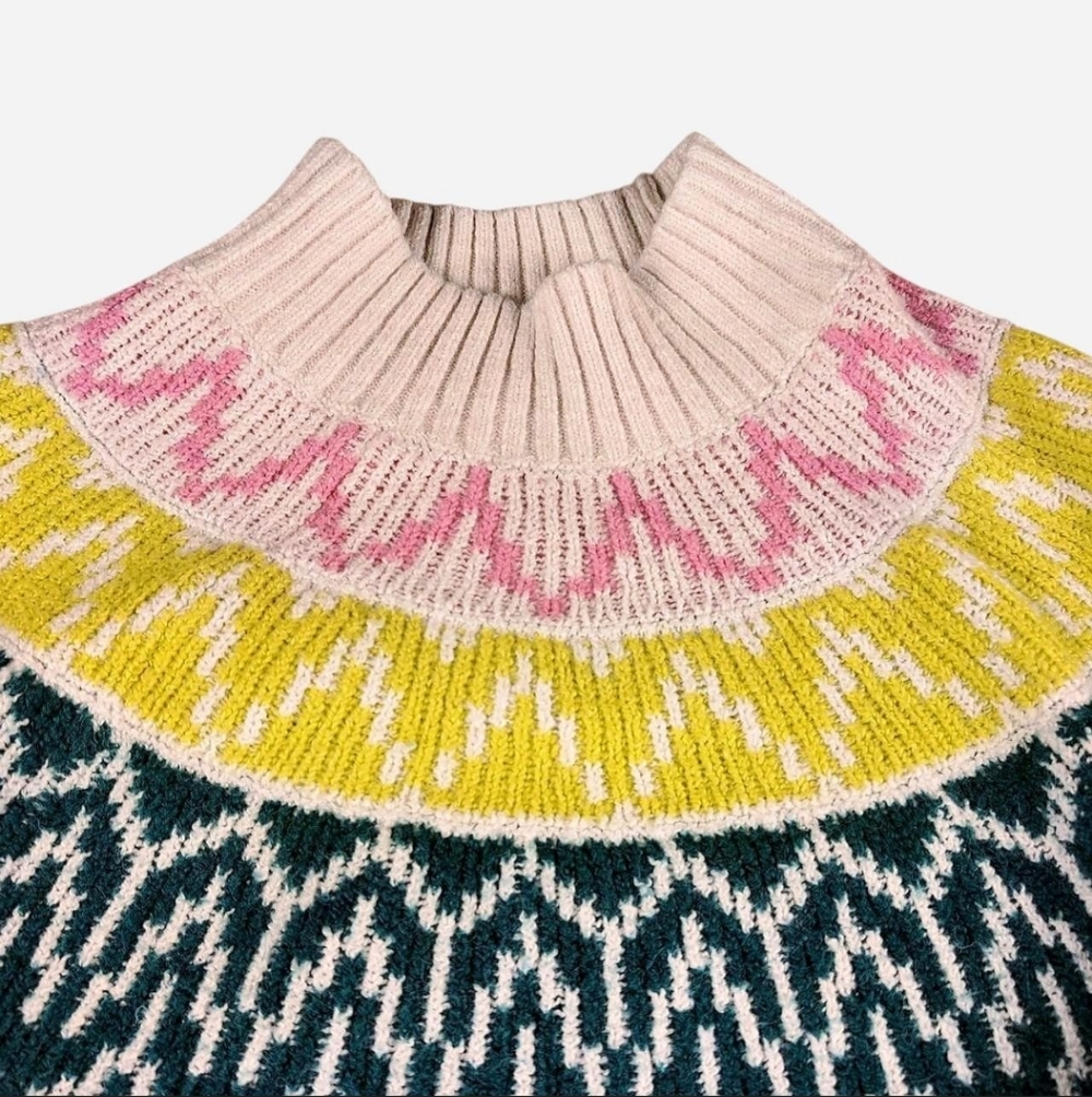 Old Navy Go-Cycled Women's Nordic Scandi Inspired White, Pink, Yellow, Green XXL - Picture 2 of 6